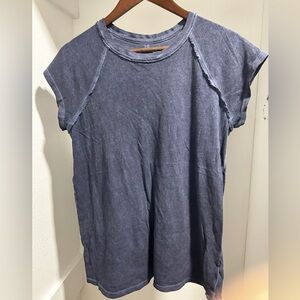 Free people, blue cap sleeve T-shirt. XL